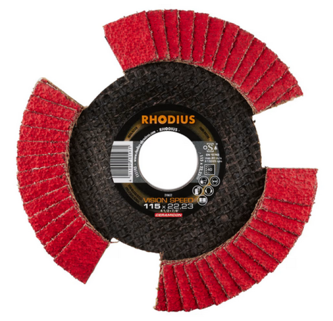 Preview: Sicht Keramikkorn Fächerschleifscheiben Rhodius